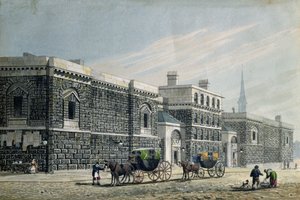 Newgate nyugati nézete, 1810 körül